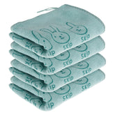 Kuber Industries Hand Towel | Reusable Face Cleaning Towel | Baby Napkin | Hand-Face Towel with Ultra Soft-Super Absorbent Capability | Baby Towel | Skip Print | 30x40 cm | Pack of 4 | Green
